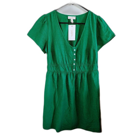 Short Sleeve Mini Maternity Dress by Isabel Maternity Green XS - Picture 3 of 4